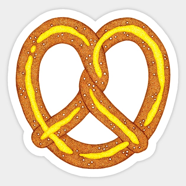 Giant Pretzel Sticker by Sasha Prood Studio